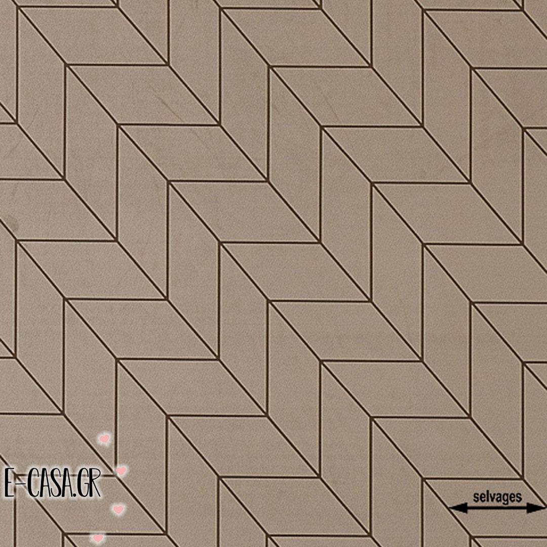 Σειρά Geometric velvet beige