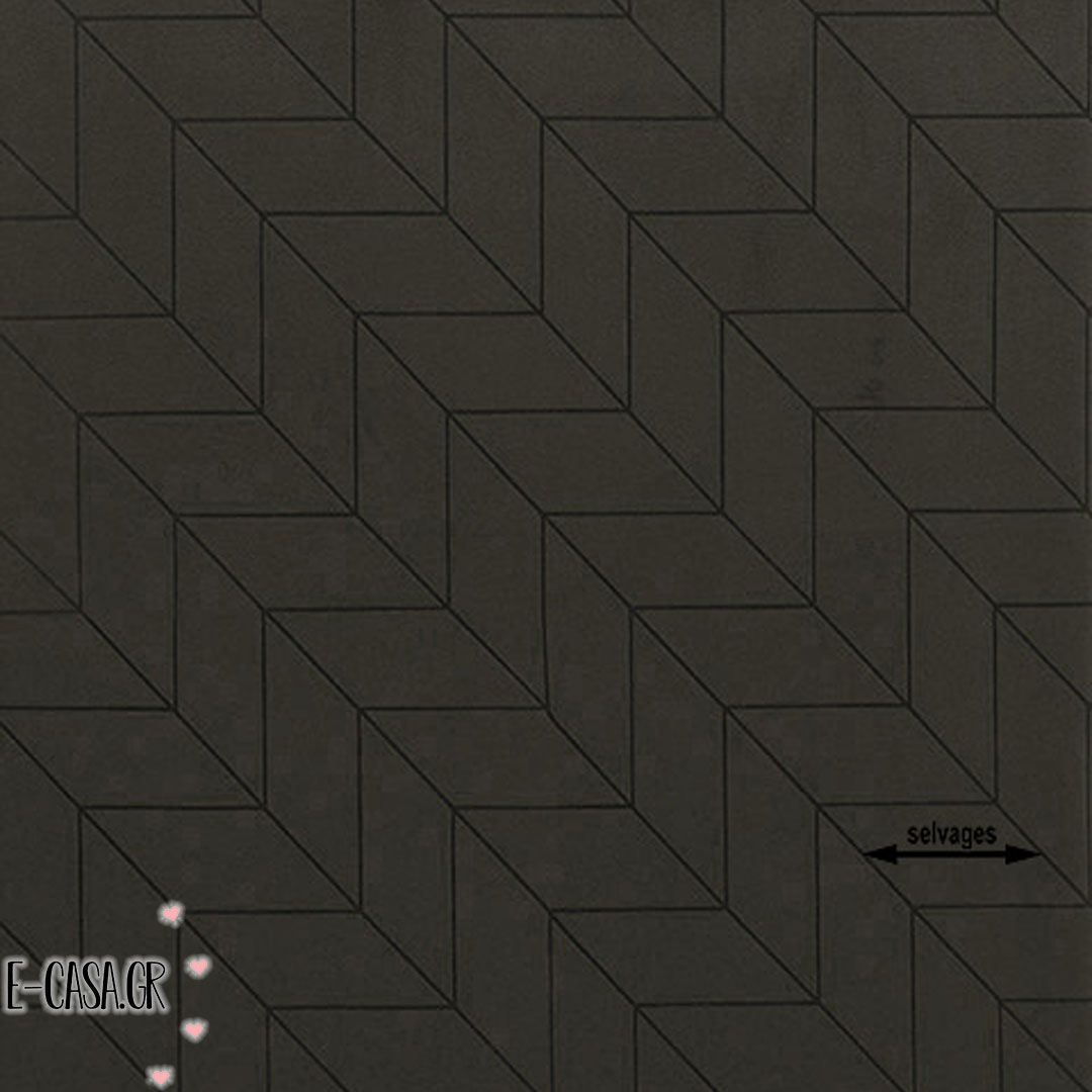 Σειρά Geometric velvet dark brown