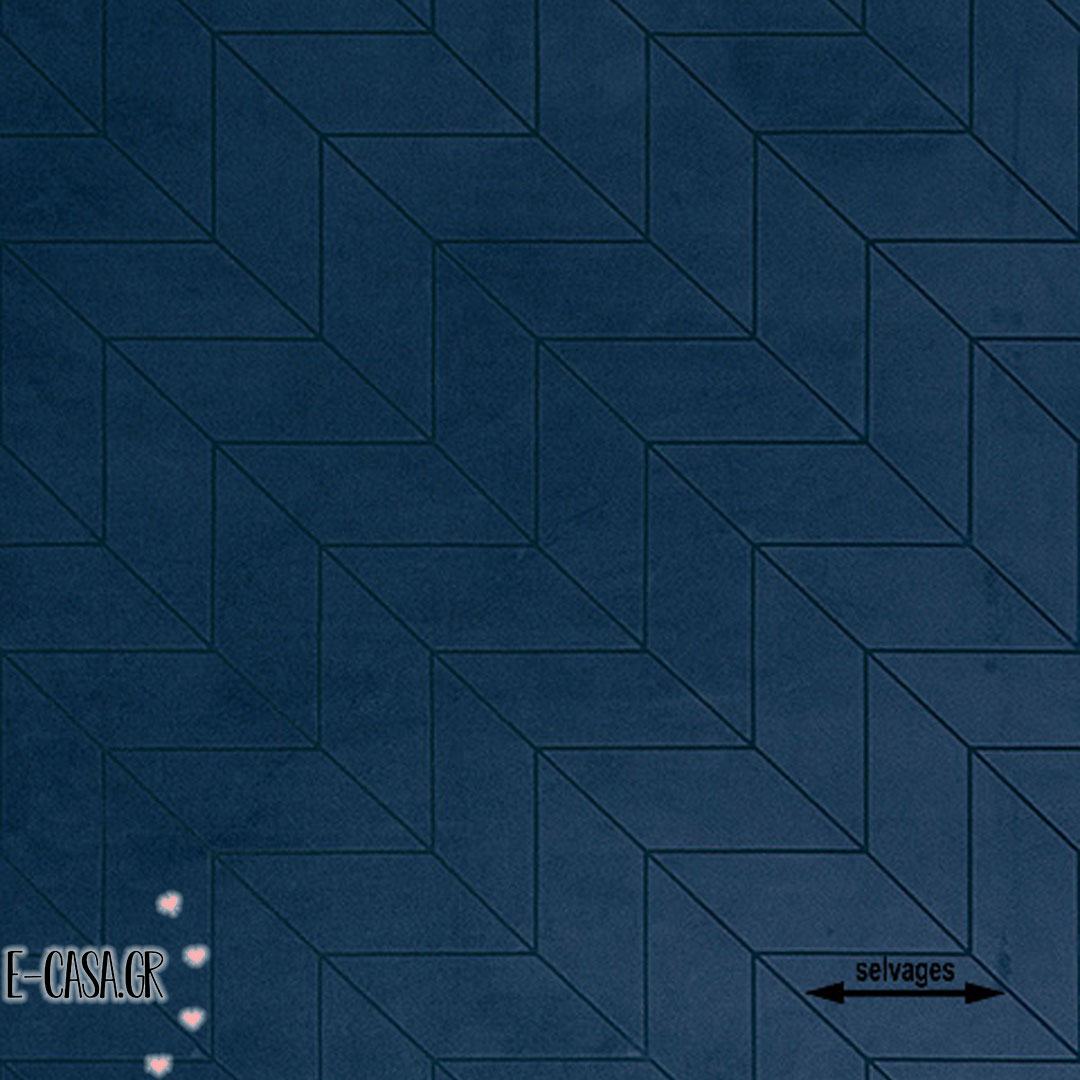 Σειρά Geometric velvet blue