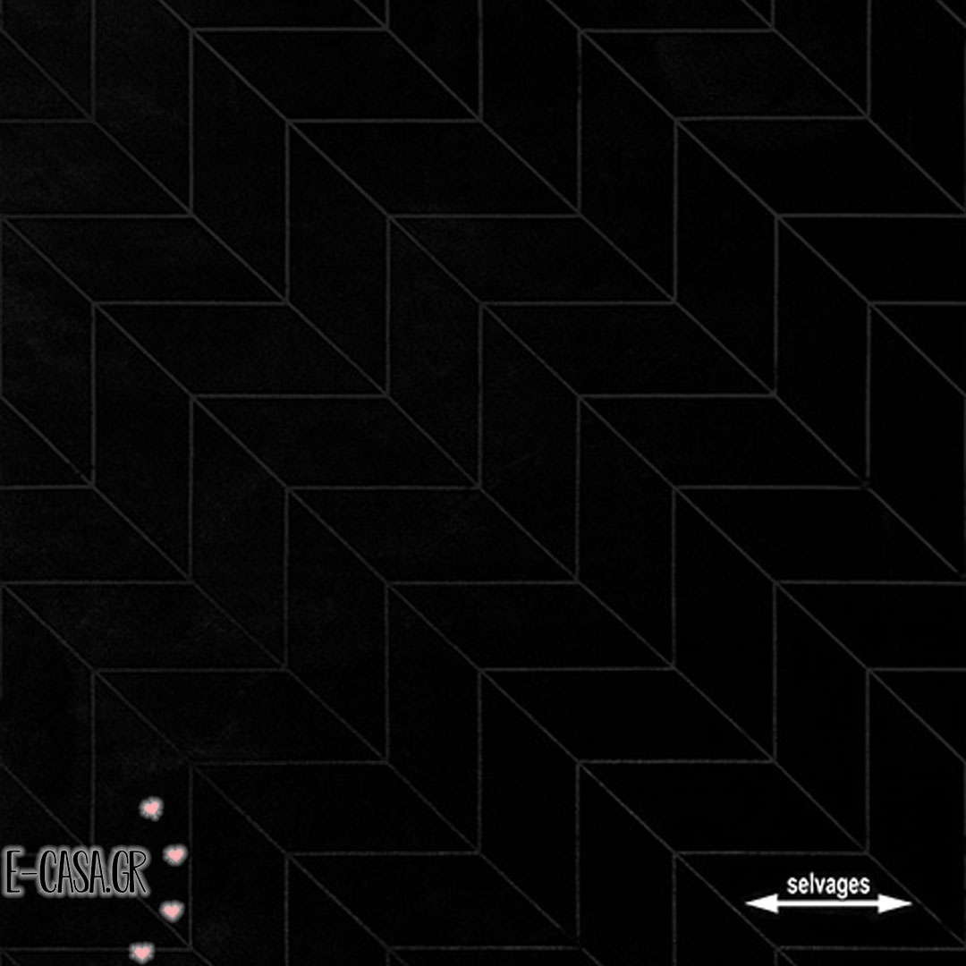 Σειρά Geometric velvet black