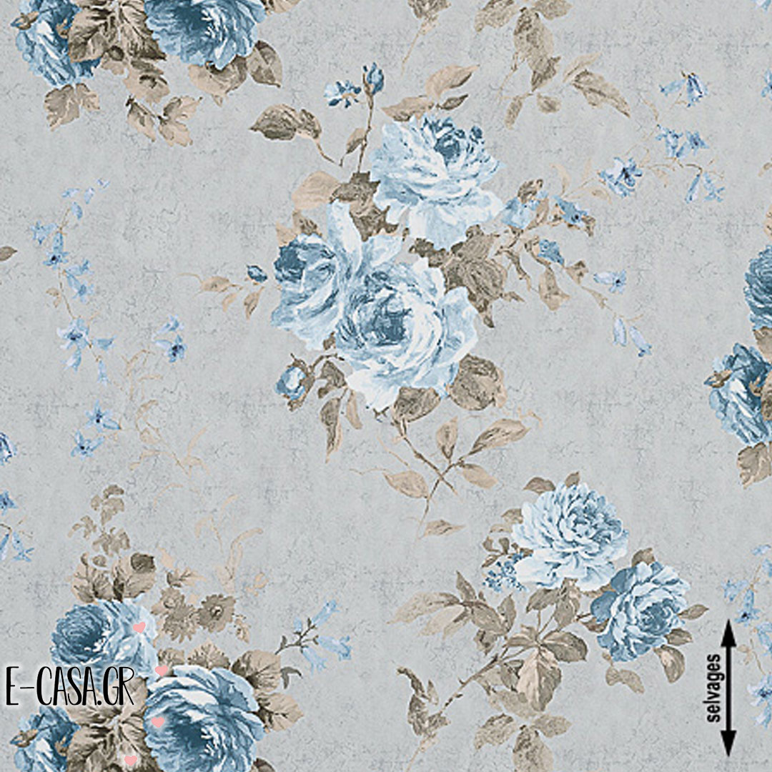 Σειρά Country Big Flower - grey - blue
