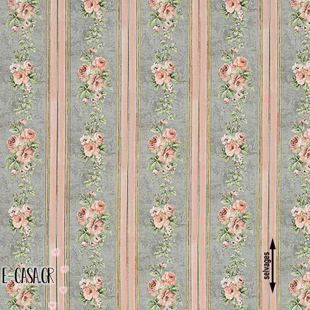 Σειρά Country Striped Floral - green
