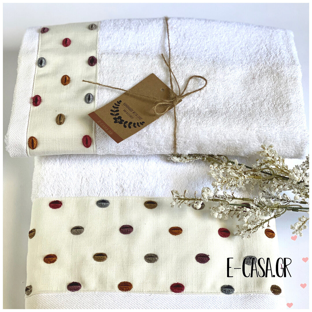 Ρομαντικό σετ πετσέτες 2 τεμ. Chic Collection Πουά