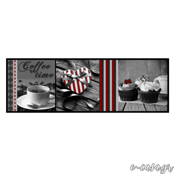 Χαλάκια κουζίνας 624 Coffee Time Grey