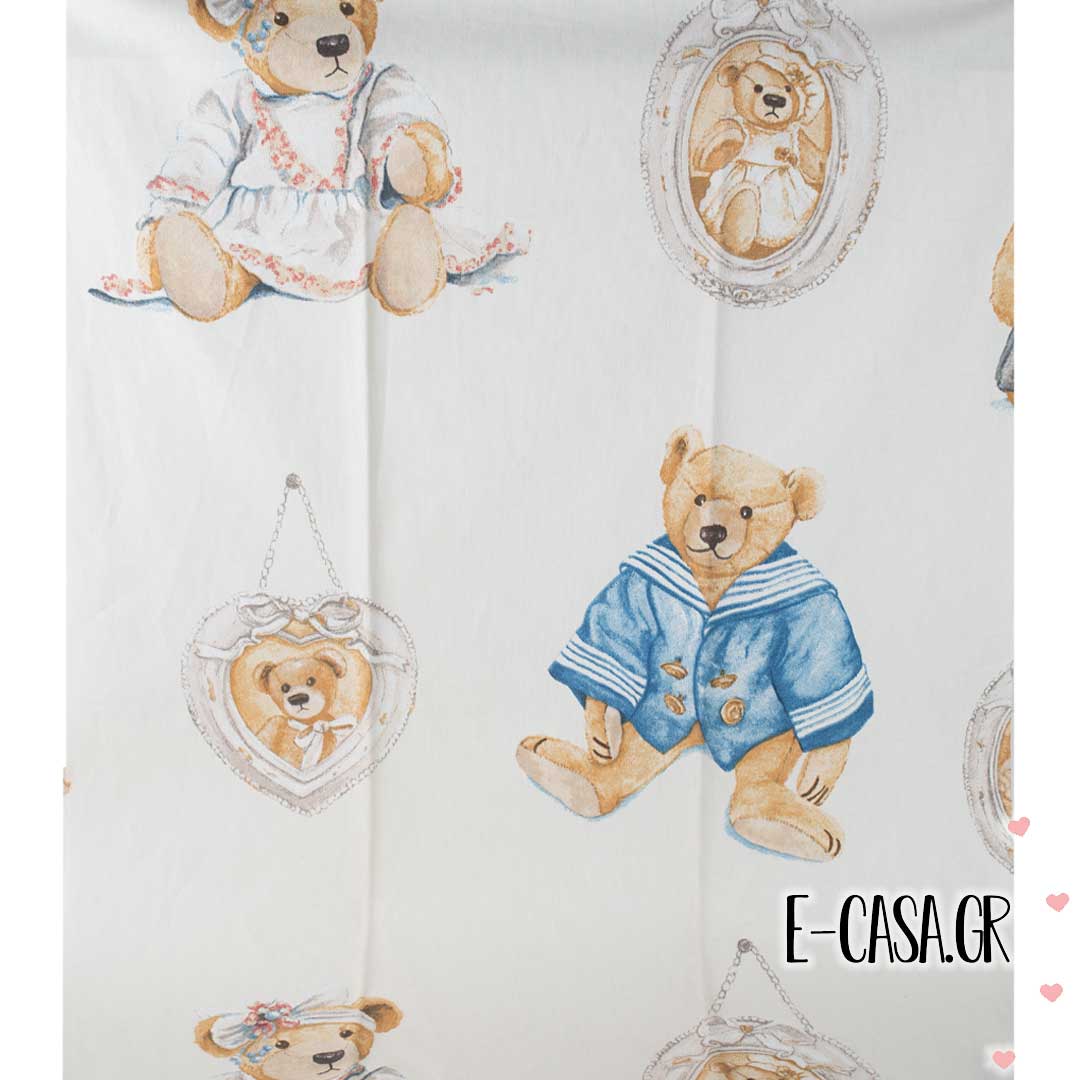Σειρά υφασμάτων Teddy Bear μπλε