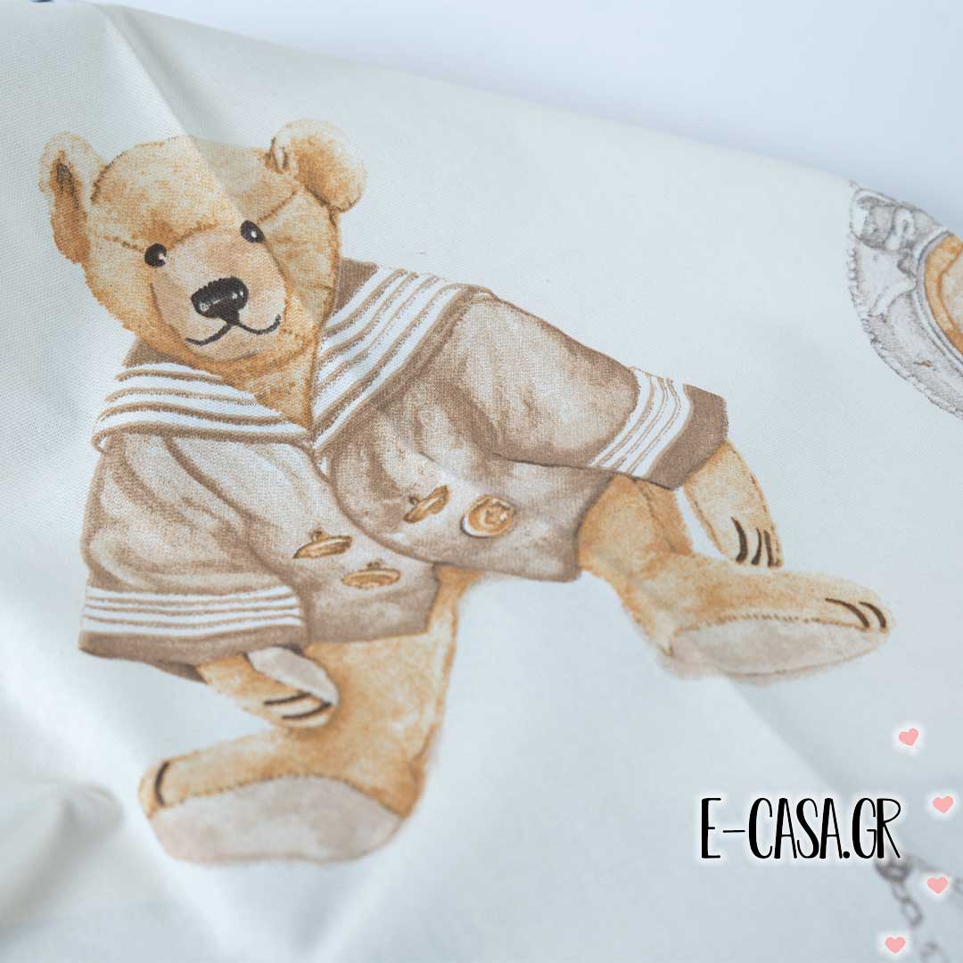 Σειρά υφασμάτων Teddy Bear γκρεζ