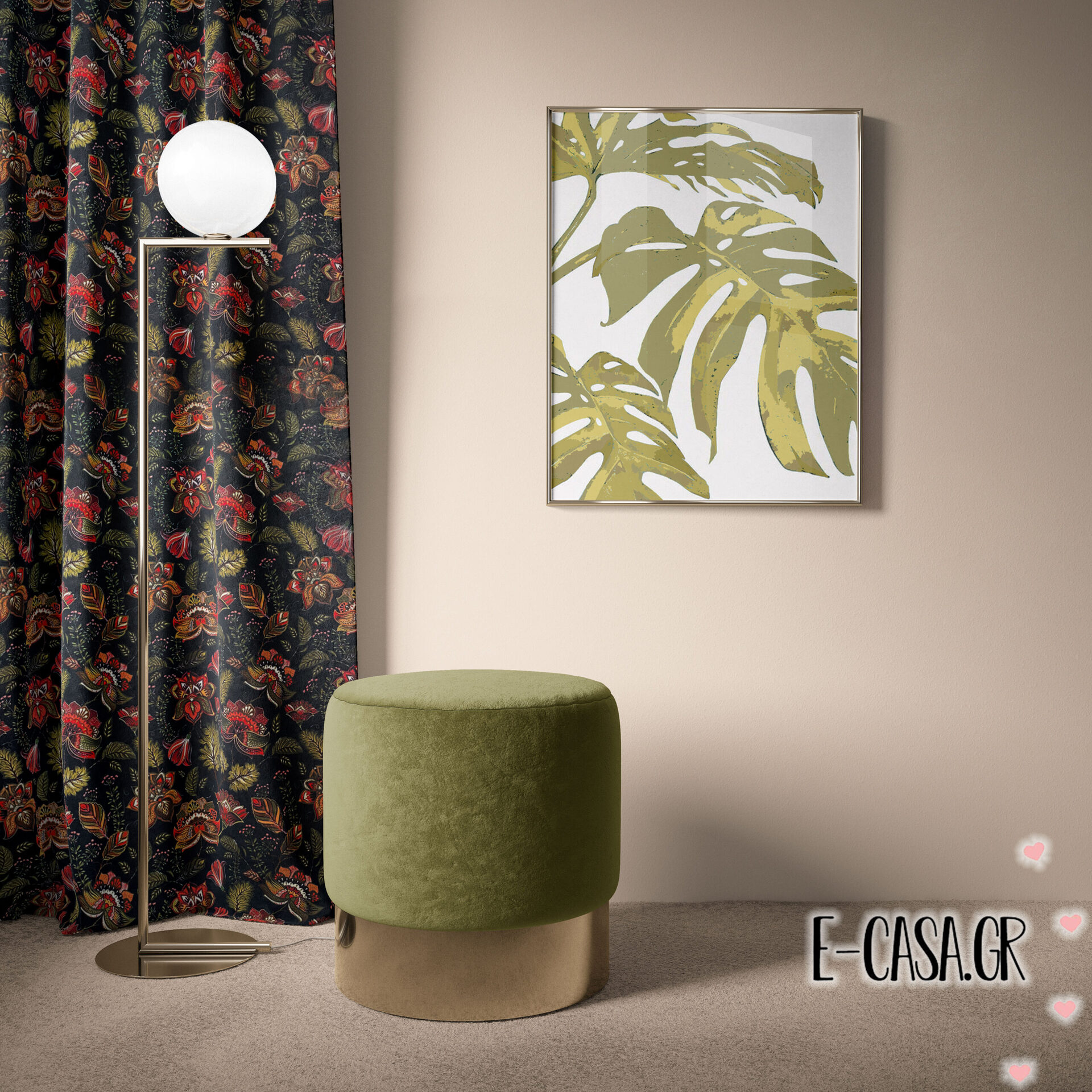 Έτοιμες κουρτίνες Tropical Black