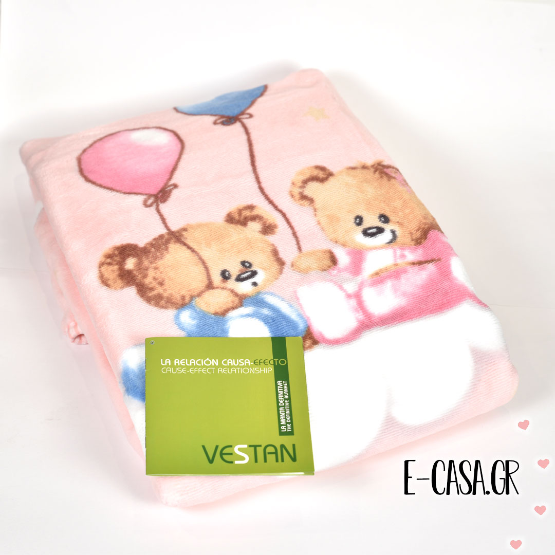 Κουβέρτα Βελουτέ Κούνιας Manterol Baby Vestan Balloon
